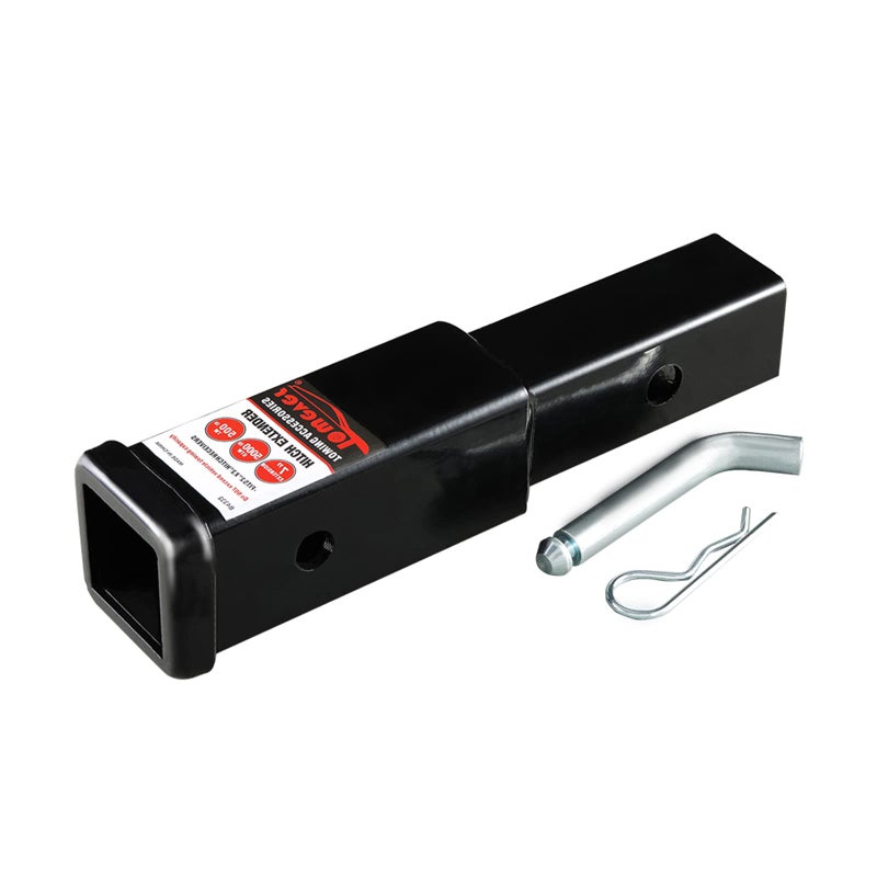 Towever 84332P Towever Trailer 2 inches Hitch Extension Receiver Tube Extenders, 7 inches Length, with 5/8 inch Hitch Pin - Image 1